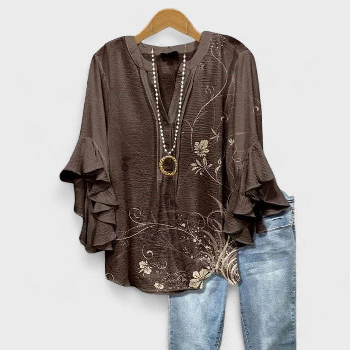 Elysia | Elegante, Comodo &amp; Versatile Top Floreale da Donna 4