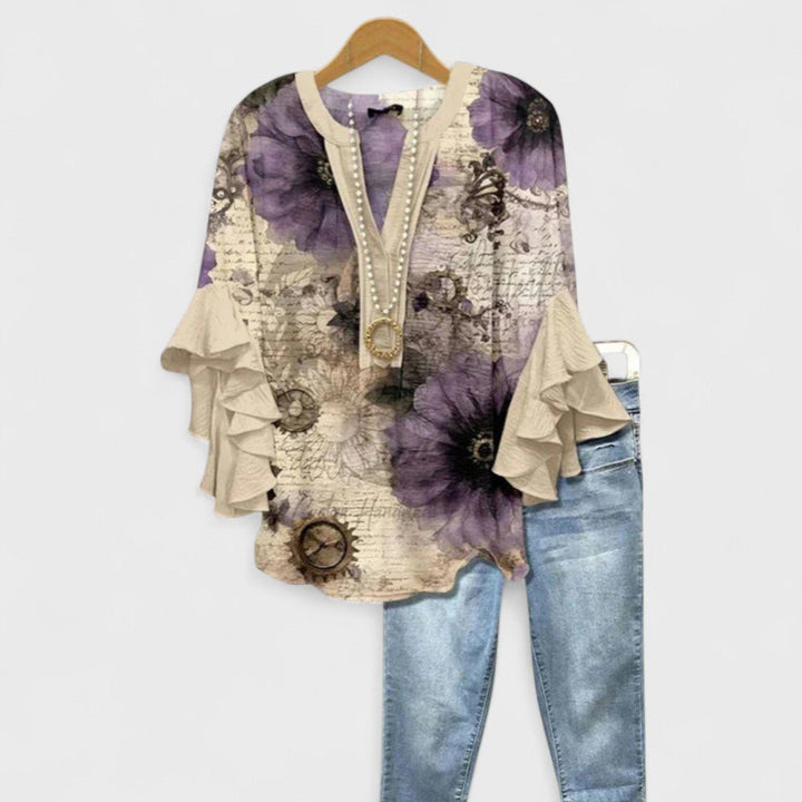 Elysia | Elegante, Comodo &amp; Versatile Top Floreale da Donna 6