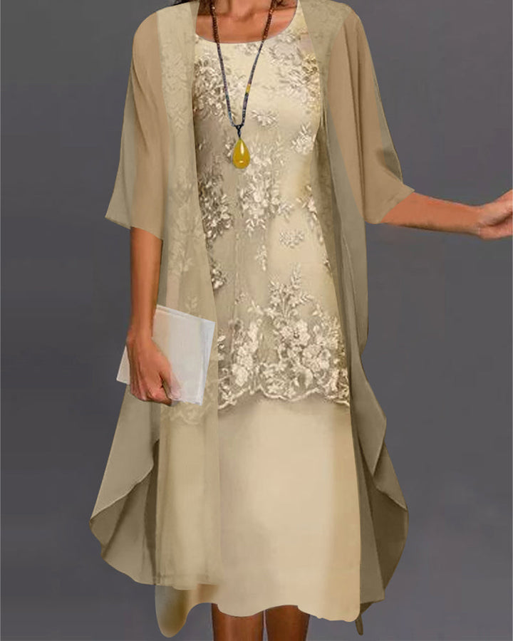 Elysia | Elegante e Leggero Abito in Chiffon a Due Pezzi 1