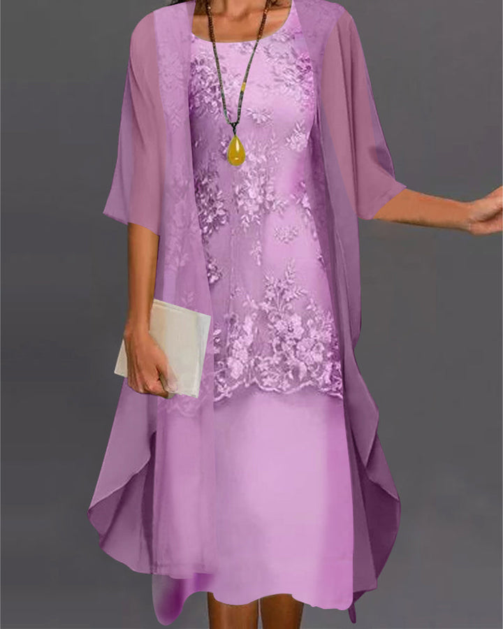 Elysia | Elegante e Leggero Abito in Chiffon a Due Pezzi 2
