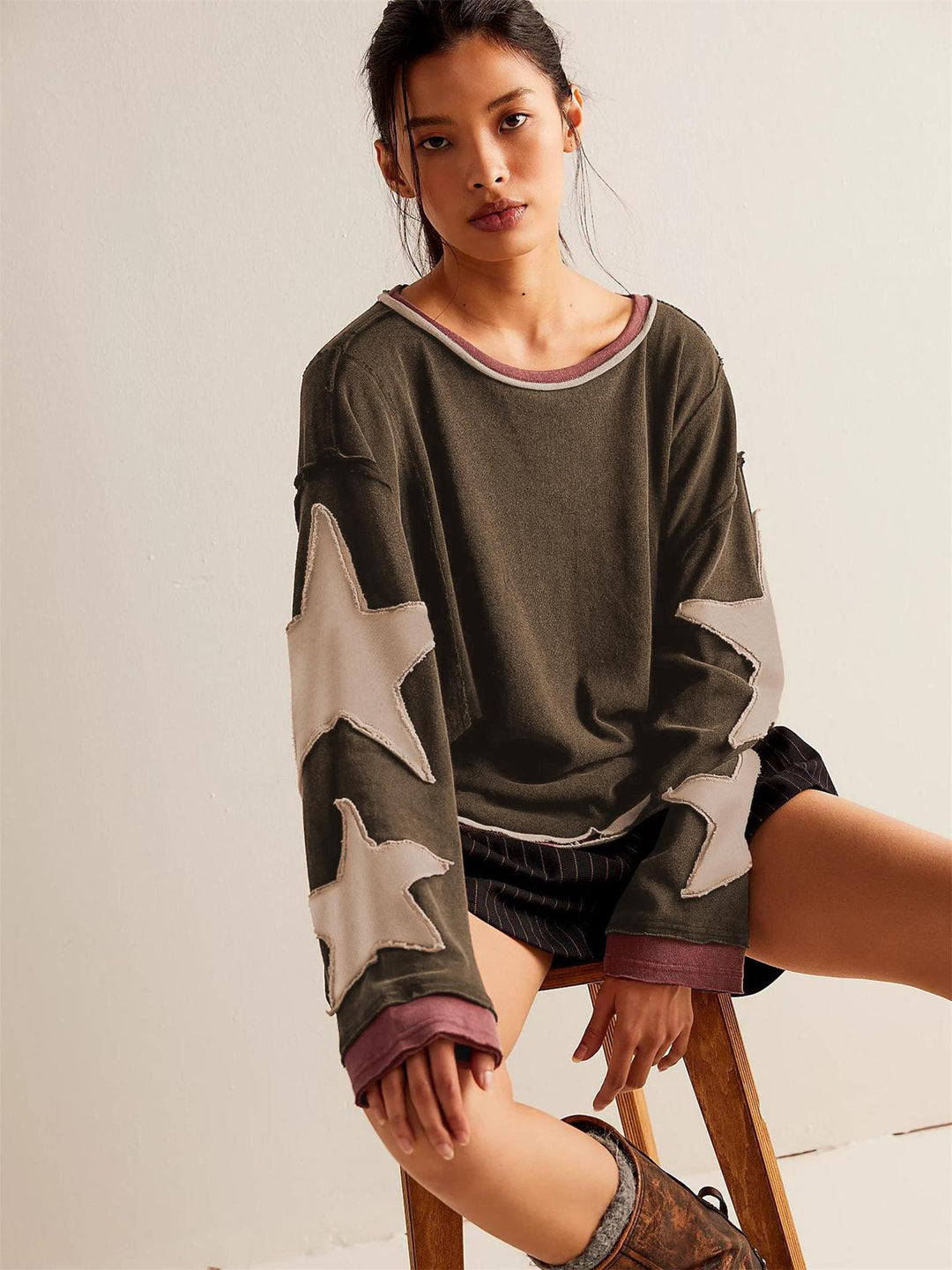 Elysia | Felpa Donna – Morbida, Traspirante & Moderna con Motivo a Righe 3