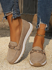 Franziska| Bequeme Slip-On Mokassins mit dekorativer Schnalle