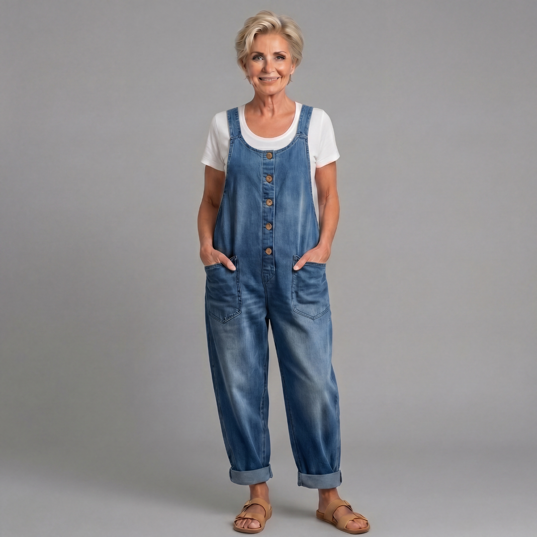 Elysia | Salopette Jeans Donna Ampia – Casual, Vintage e Comoda 0