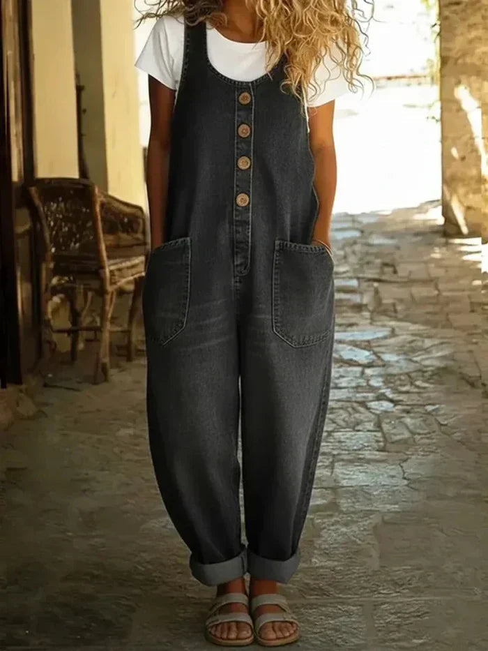 Elysia | Tuta Donna Vintage Senza Maniche Casual Comoda Rilassata 2