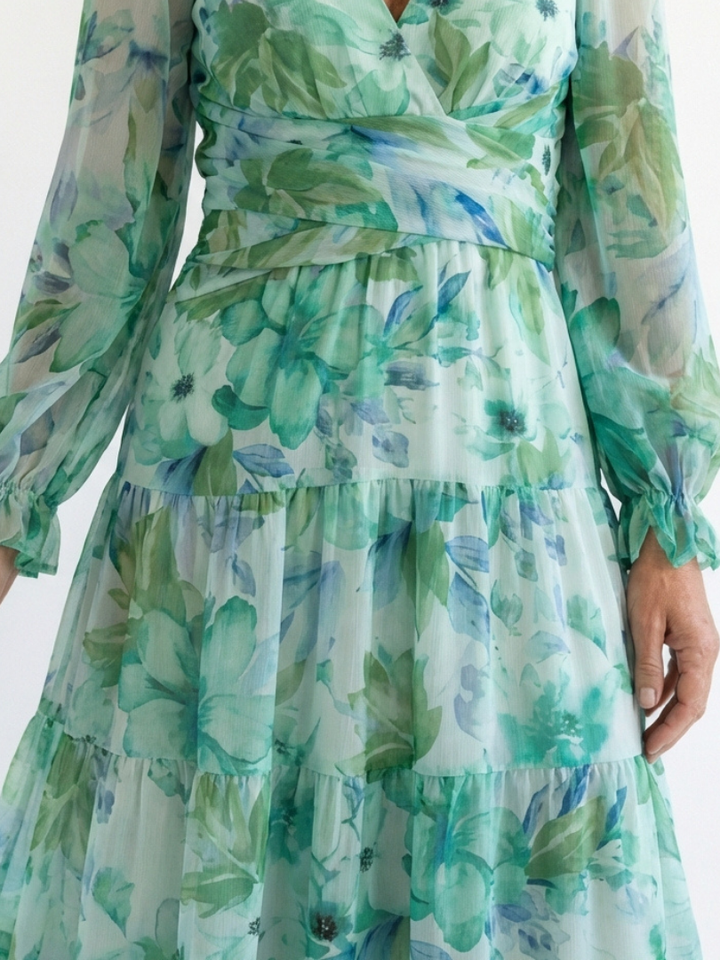 Emilia | Elegante e Floreale Abito Maxi per Stile Estivo 1