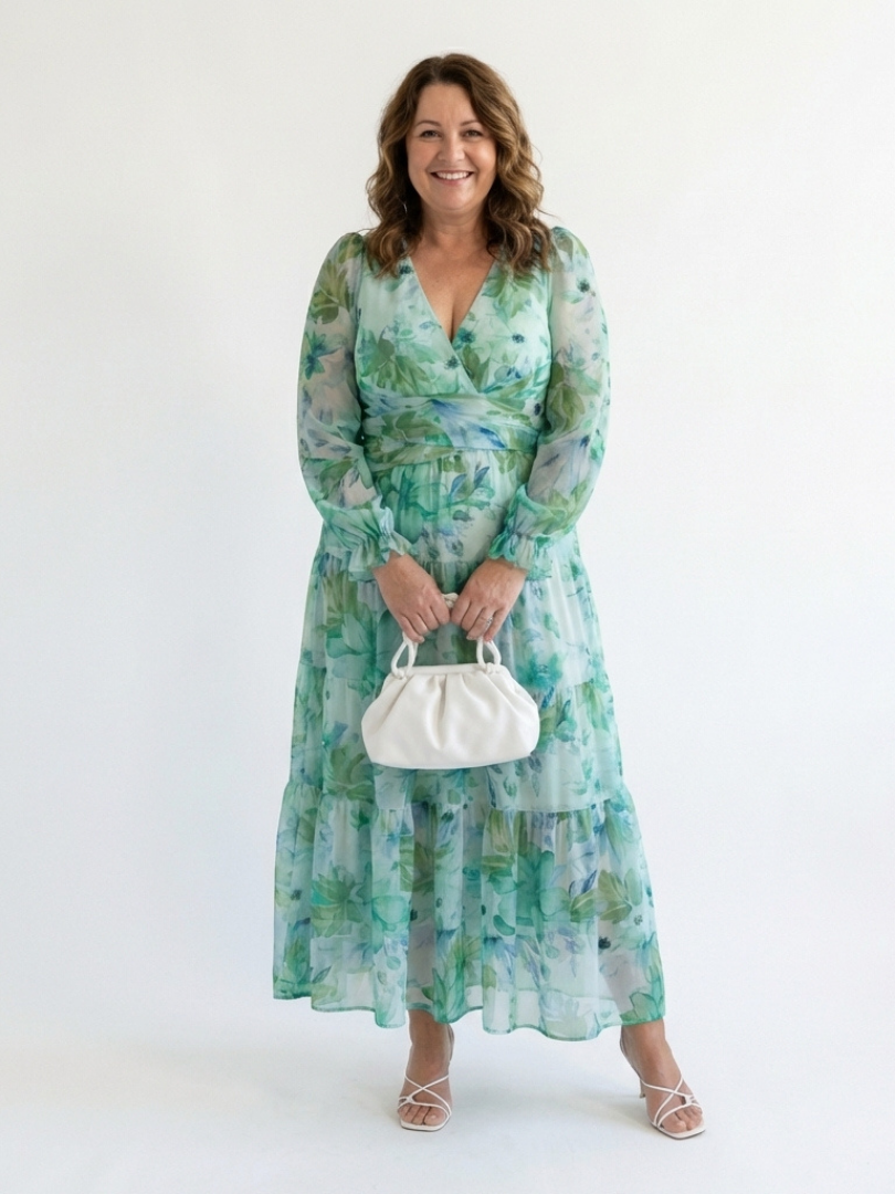 Emilia | Elegante e Floreale Abito Maxi per Stile Estivo 2