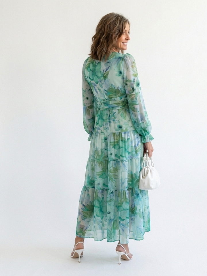 Emilia | Elegante e Floreale Abito Maxi per Stile Estivo 3