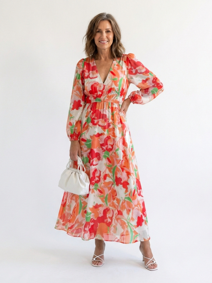 Emilia | Elegante e Floreale Abito Maxi per Stile Estivo 4