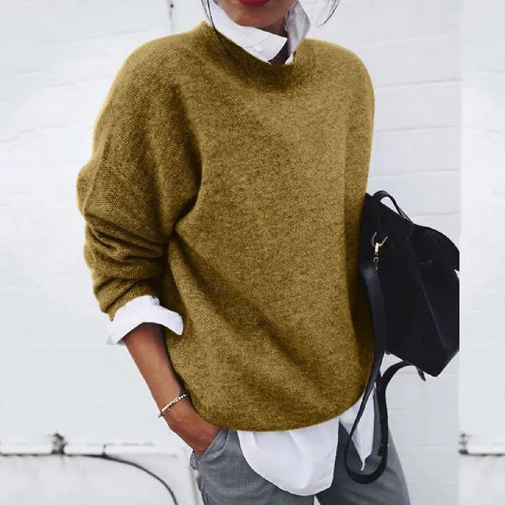 Emily | Maglione da donna a girocollo in misto cashmere dalla vestibilità comoda 0
