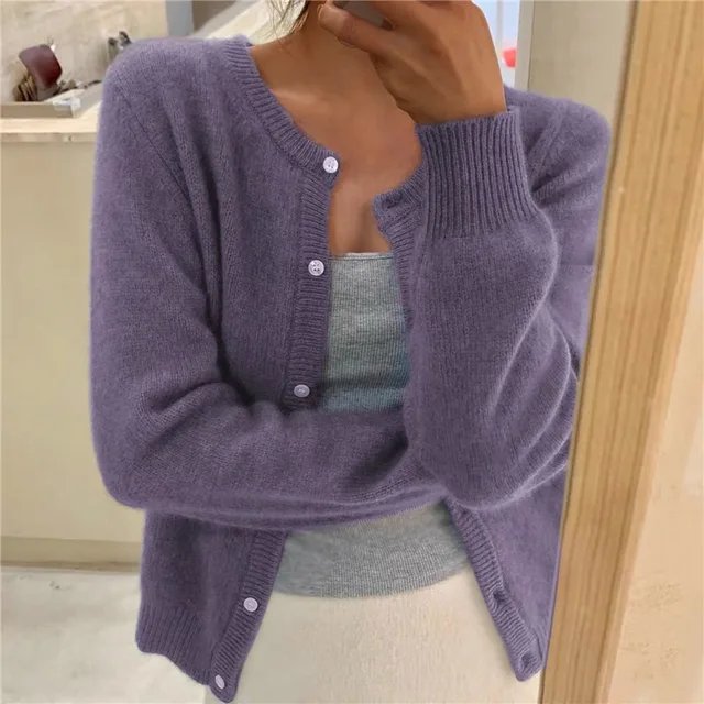 Emma | Cardigan da donna con bottoni sul davanti, taglio corto e vestibilità comoda 3