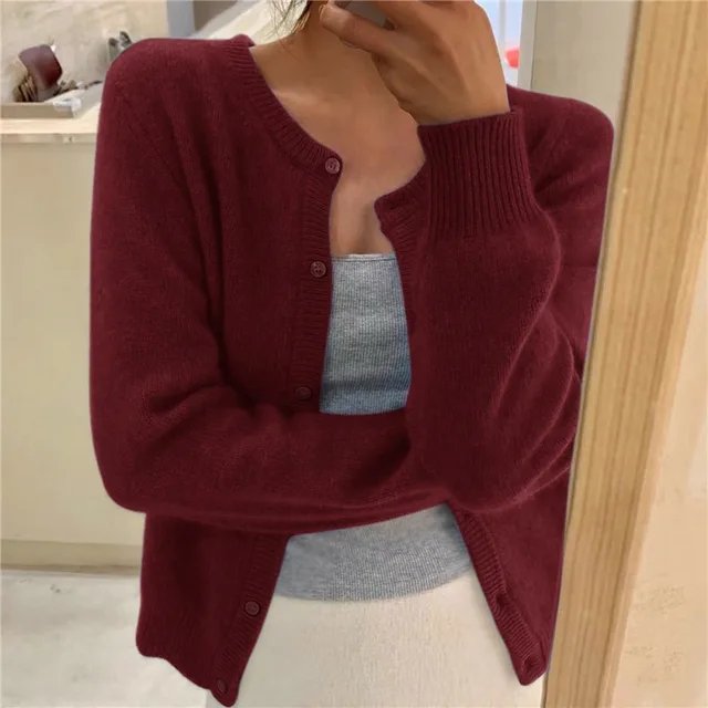 Emma | Cardigan da donna con bottoni sul davanti, taglio corto e vestibilità comoda 6