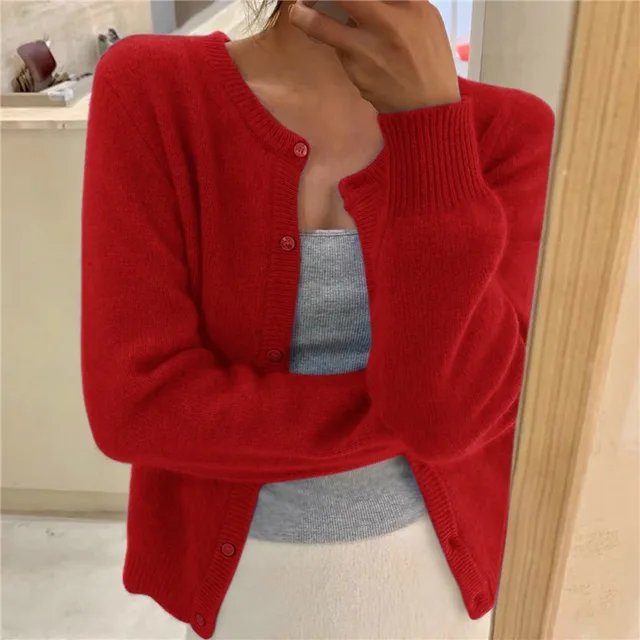 Emma | Cardigan da donna con bottoni sul davanti, taglio corto e vestibilità comoda 7