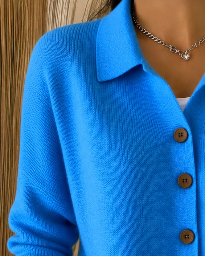 Emma | Cardigan da donna in maglia con colletto e bottoni, vestibilità comoda 1