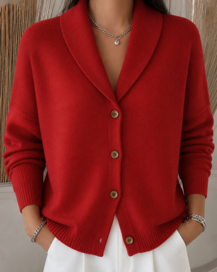 Emma | Cardigan da donna in maglia con colletto e bottoni, vestibilità comoda 2