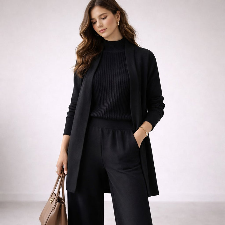 Emma | Elegante set da casa in maglia a tre pezzi 2