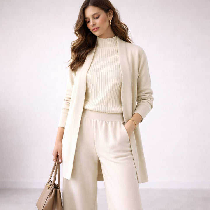 Emma | Elegante set da casa in maglia a tre pezzi 4