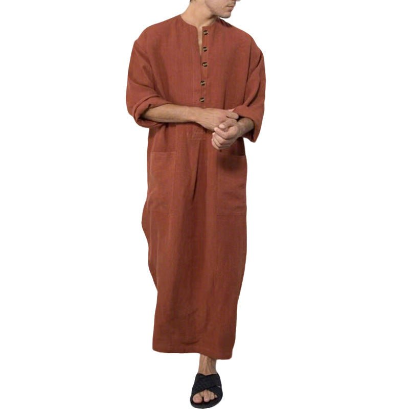 Ethan | Thobe Jubba in lino dalla vestibilità comoda 0