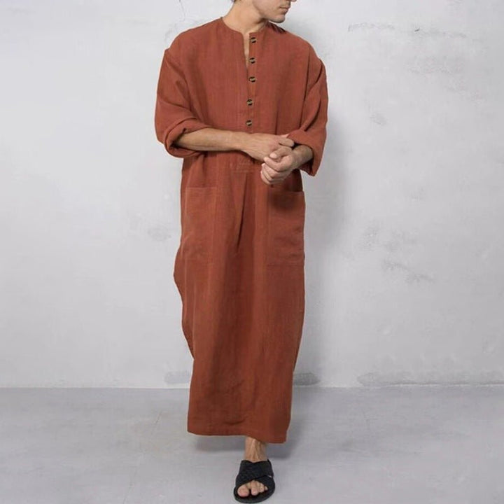 Ethan | Thobe Jubba in lino dalla vestibilità comoda 1