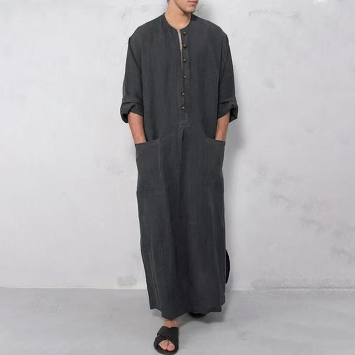 Ethan | Thobe Jubba in lino dalla vestibilità comoda 2