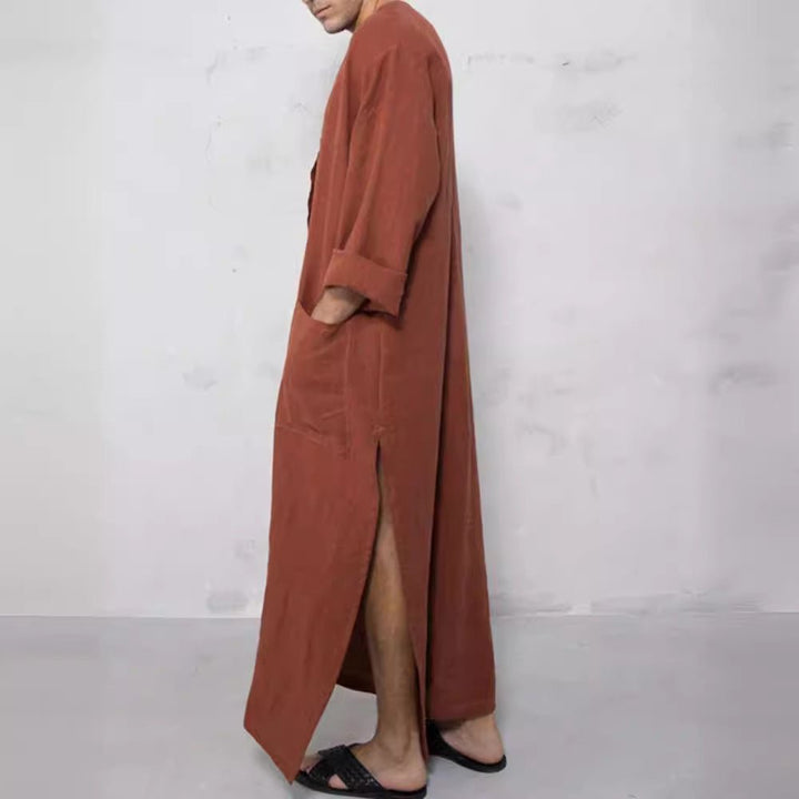 Ethan | Thobe Jubba in lino dalla vestibilità comoda 4