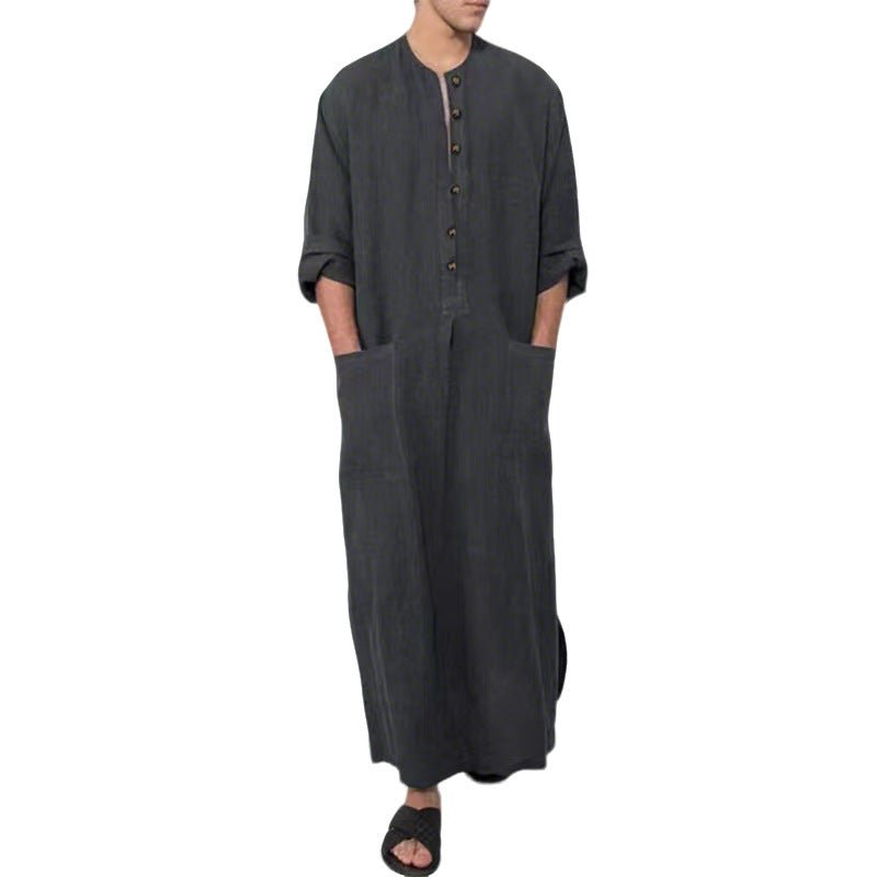 Ethan | Thobe Jubba in lino dalla vestibilità comoda 5