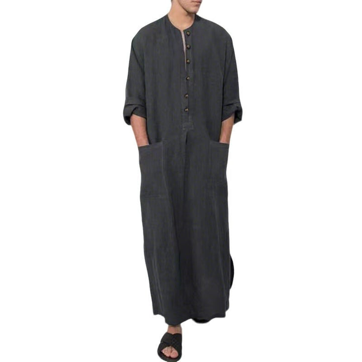 Ethan | Thobe Jubba in lino dalla vestibilità comoda 5