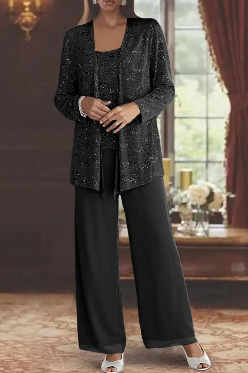 Evelyn | Completo a tre pezzi glamour ed elegante con paillettes 5