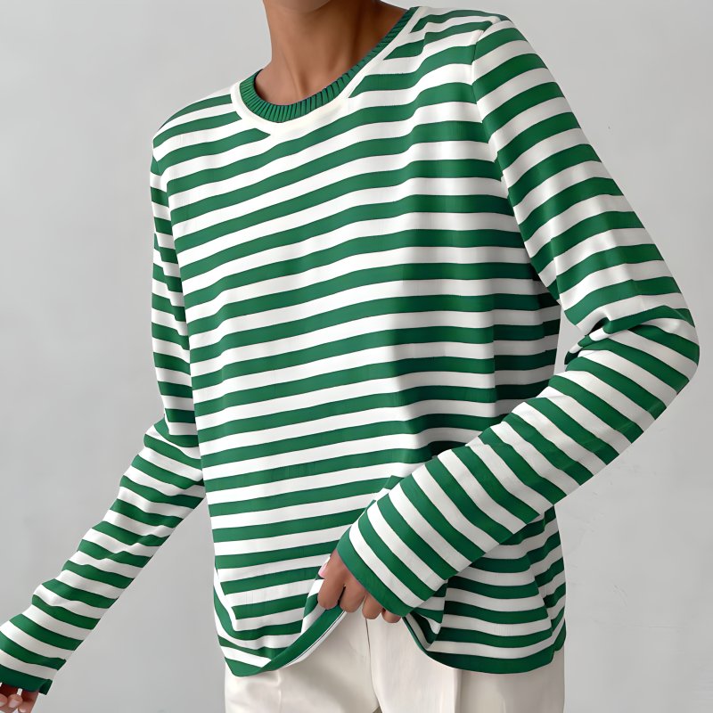 Evelyn | Maglione da donna a maniche lunghe a righe nautiche, vestibilità comoda 2