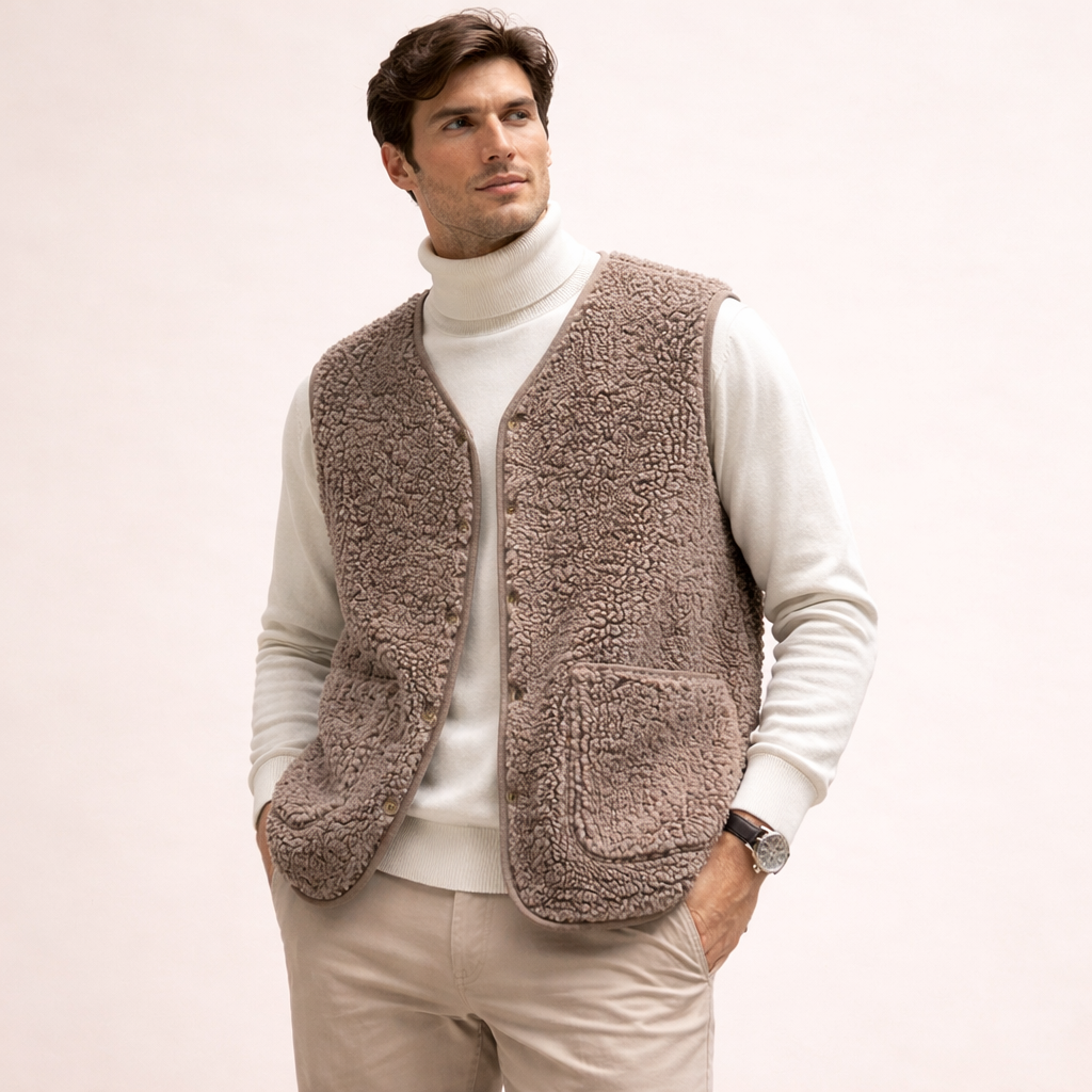 Finn | Gilet in lana d'agnello, chic e senza tempo, comodo 7