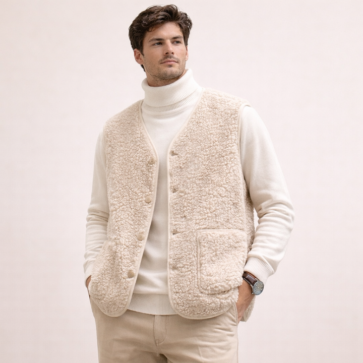 Finn | Gilet in lana d'agnello, chic e senza tempo, comodo 8