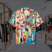 Liam | Breathable summer shirt with "Ice Cream" print
