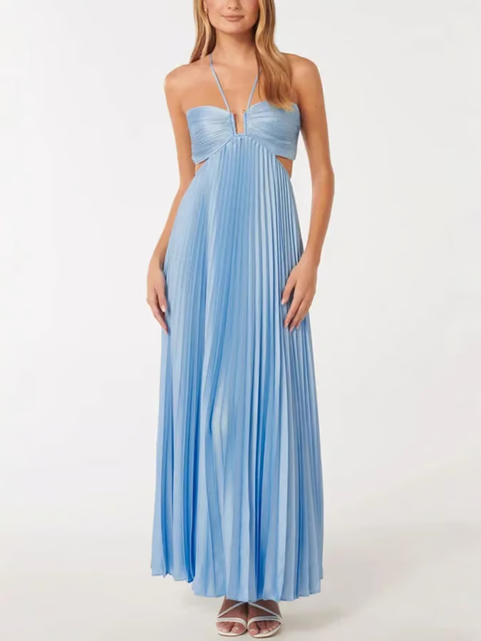 Fiora | Abito Maxi Elegante Scollo Americano Estivo Fluido Comfortabile 2