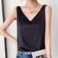 Christine | Elegant luxury silk tank top, fashionable
