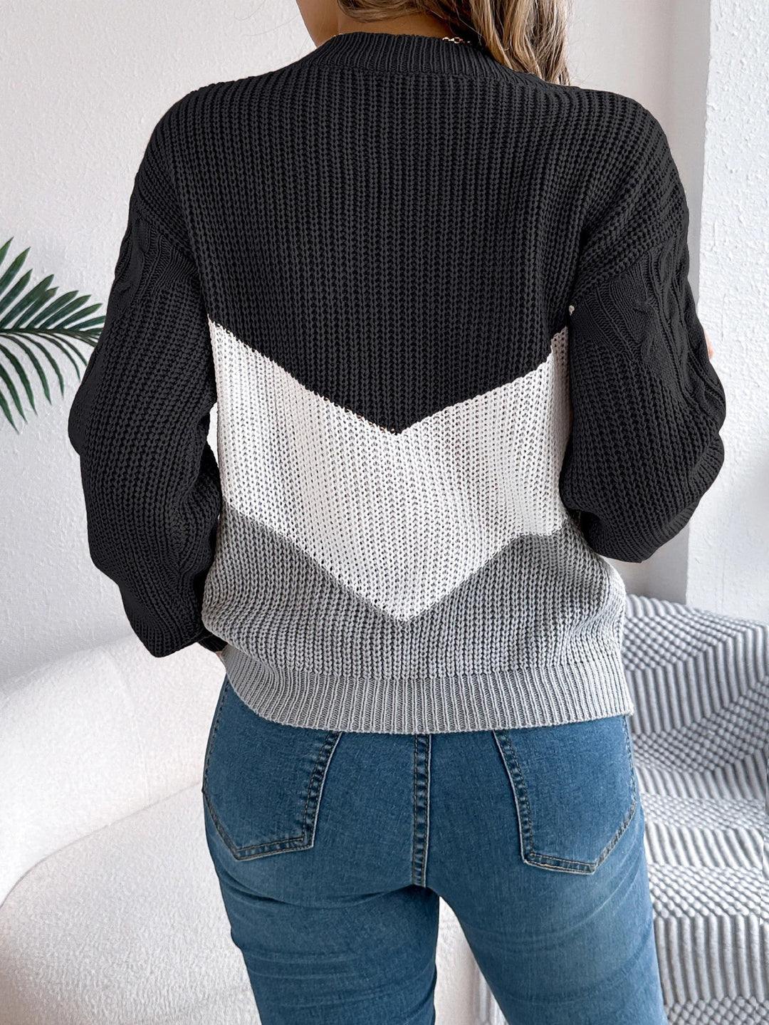 Flora | Maglione con cuciture a spina di pesce 2