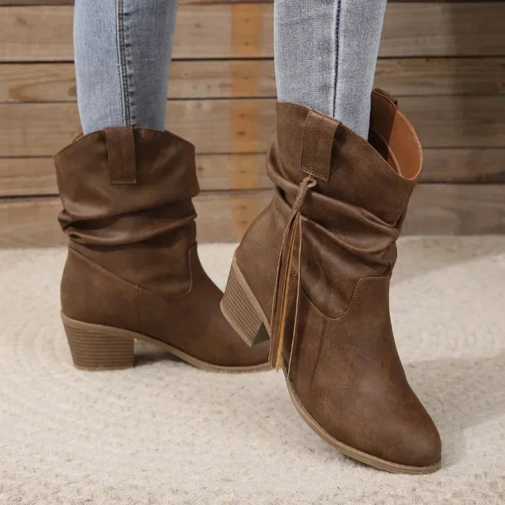 Franziska | Stivali western impermeabili con nappine intrecciate 3