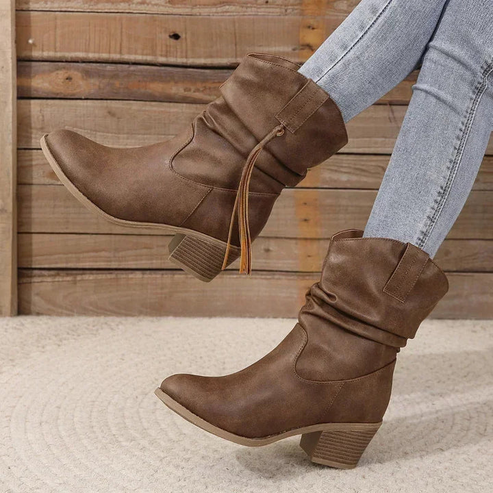 Franziska | Stivali western impermeabili con nappine intrecciate 4