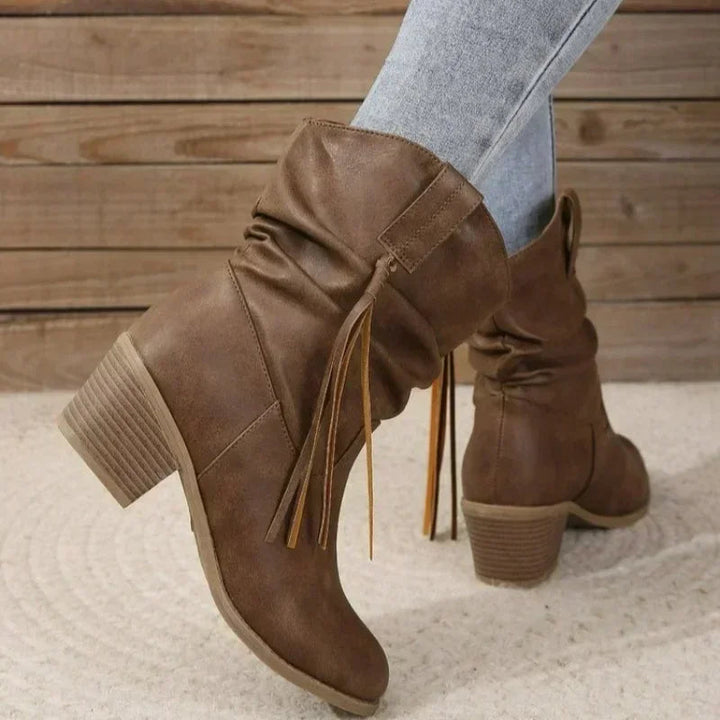 Franziska | Stivali western impermeabili con nappine intrecciate 6
