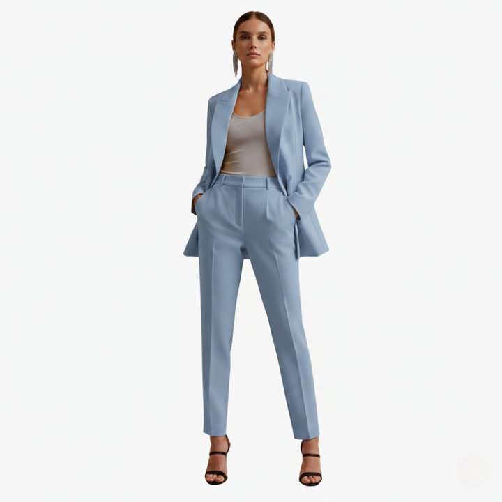 Freyja | Elegante Completo Blazer Doppiopetto per Donne – Nero, Sofisticato &amp; Versatile 0