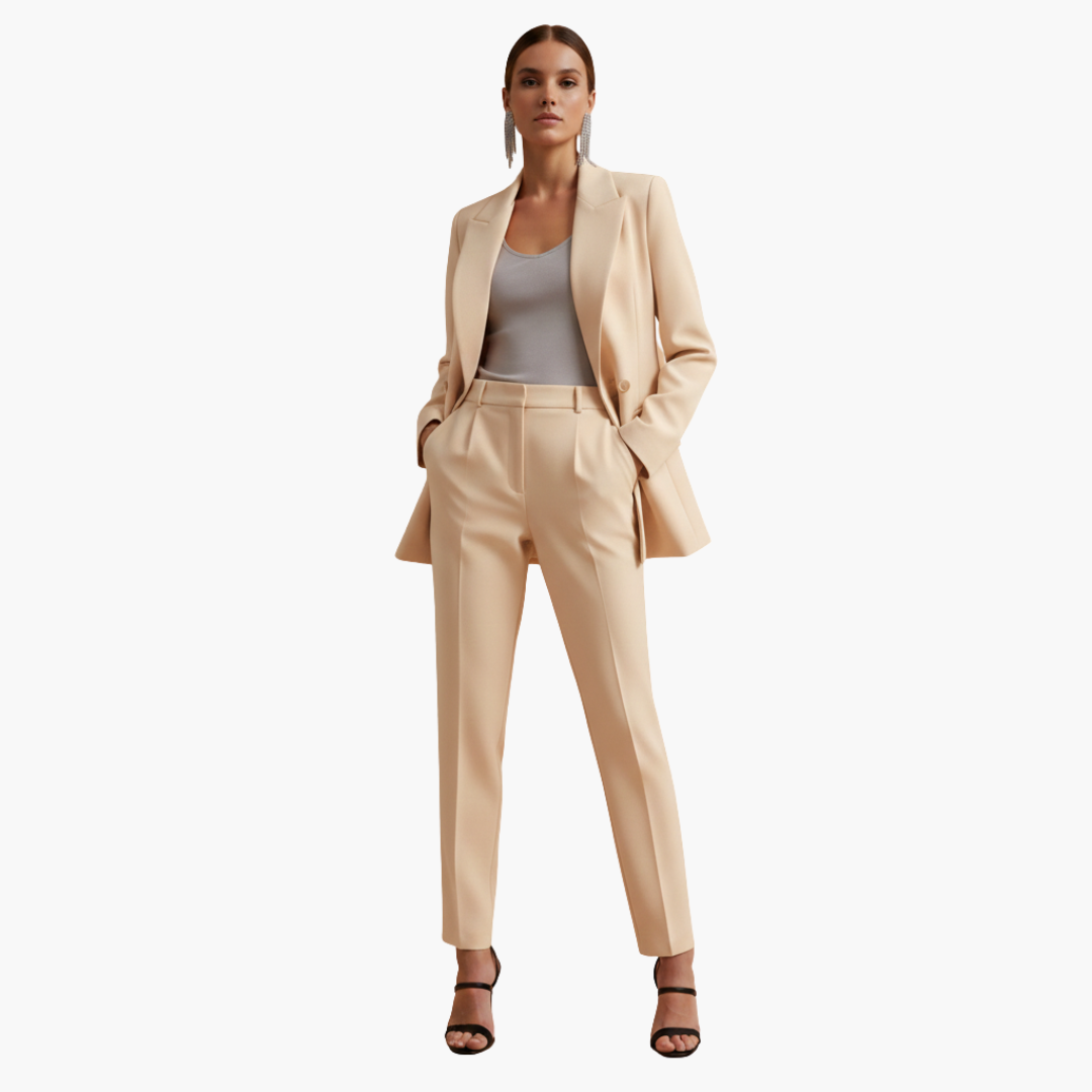 Freyja | Elegante Completo Blazer Doppiopetto per Donne – Nero, Sofisticato &amp; Versatile 1