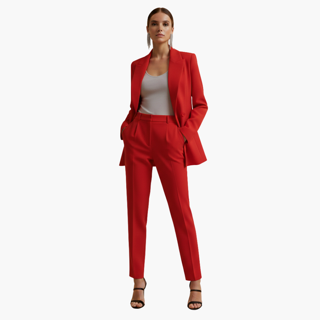 Freyja | Elegante Completo Blazer Doppiopetto per Donne – Nero, Sofisticato &amp; Versatile 3