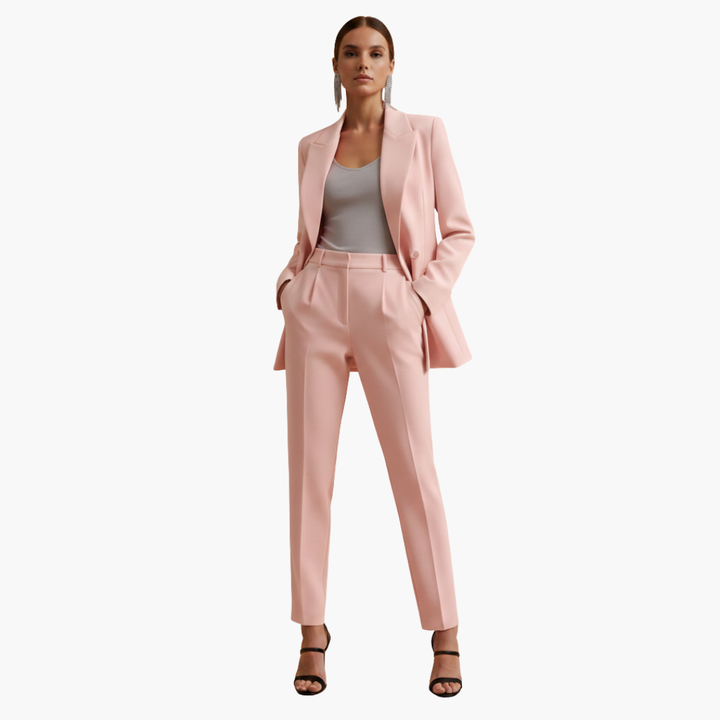 Freyja | Elegante Completo Blazer Doppiopetto per Donne – Nero, Sofisticato &amp; Versatile 4