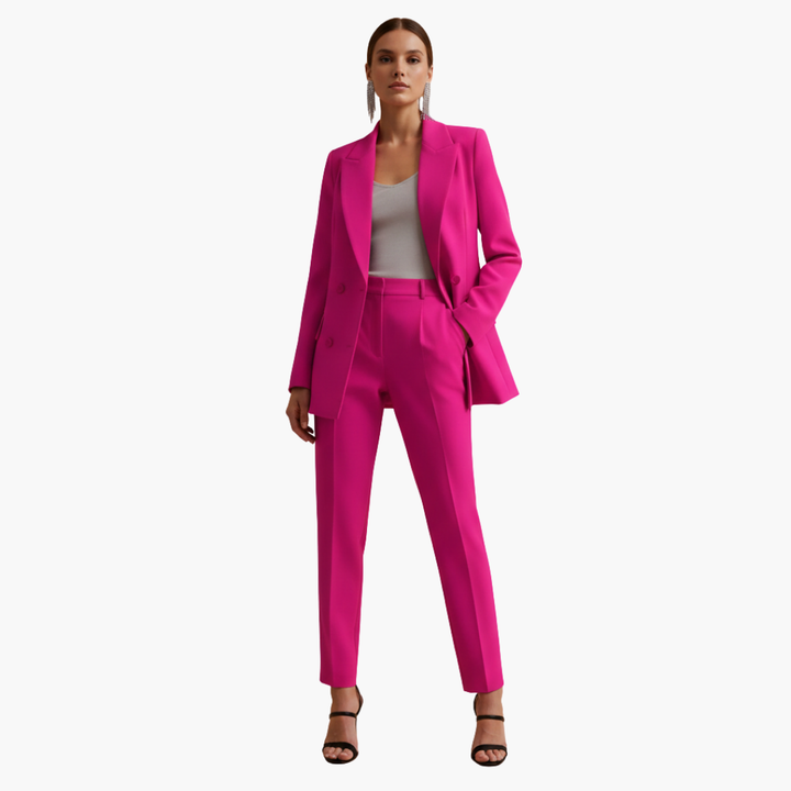 Freyja | Elegante Completo Blazer Doppiopetto per Donne – Nero, Sofisticato &amp; Versatile 8