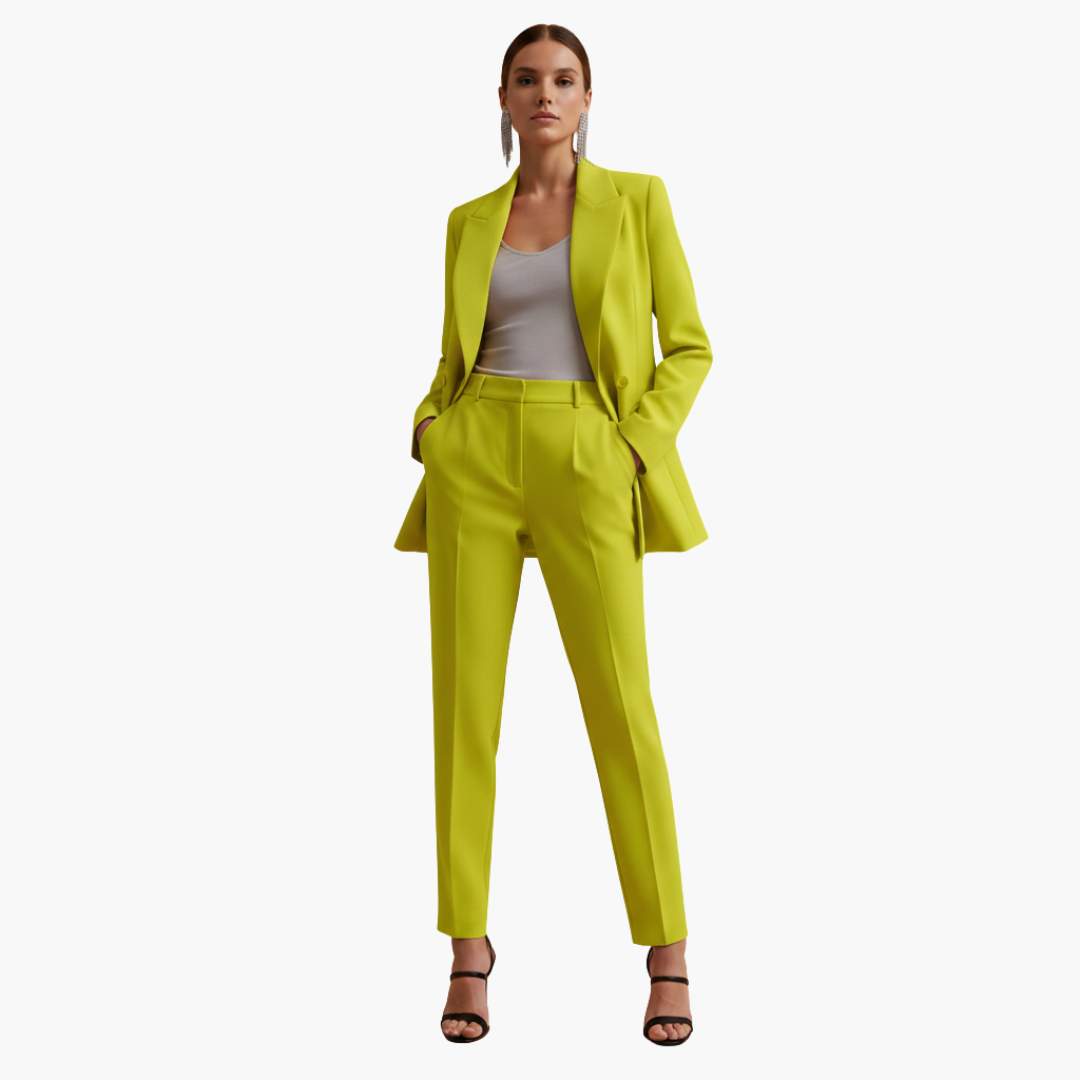 Freyja | Elegante Completo Blazer Doppiopetto per Donne – Nero, Sofisticato &amp; Versatile 9