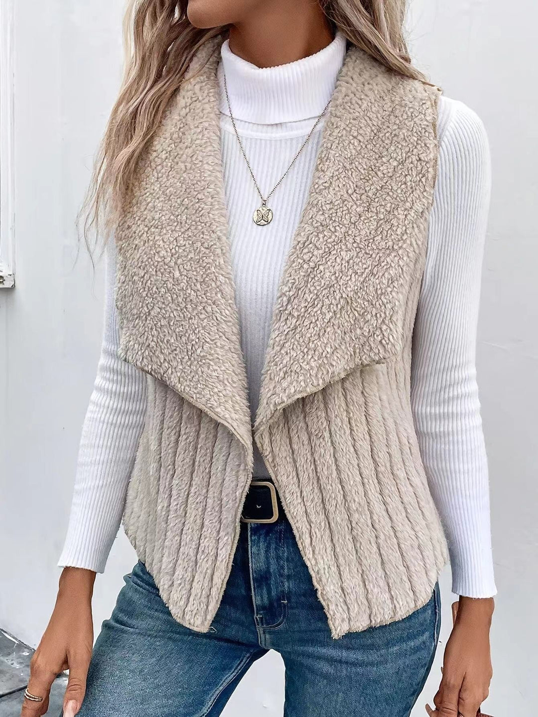 Gilet da donna in morbida pelliccia sintetica Drune 9