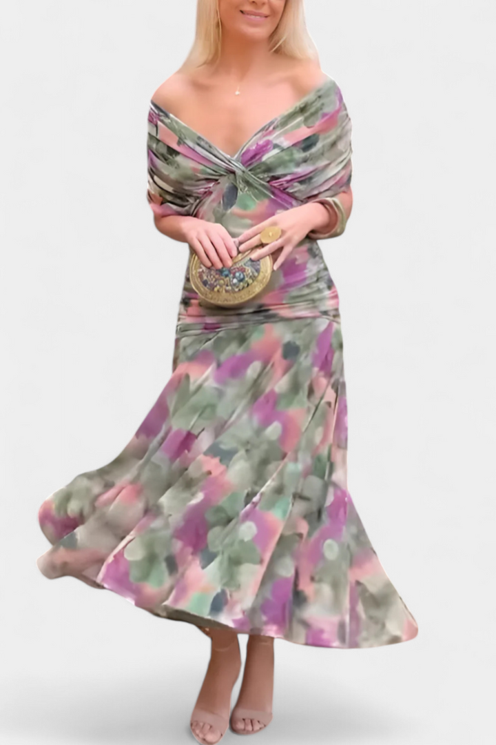 Giovanna | Elegante Maxi Abito Floreale per Occasioni Speciali 4
