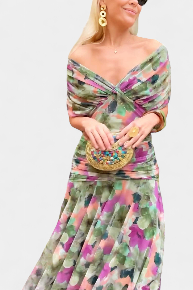 Giovanna | Elegante Maxi Abito Floreale per Occasioni Speciali 5