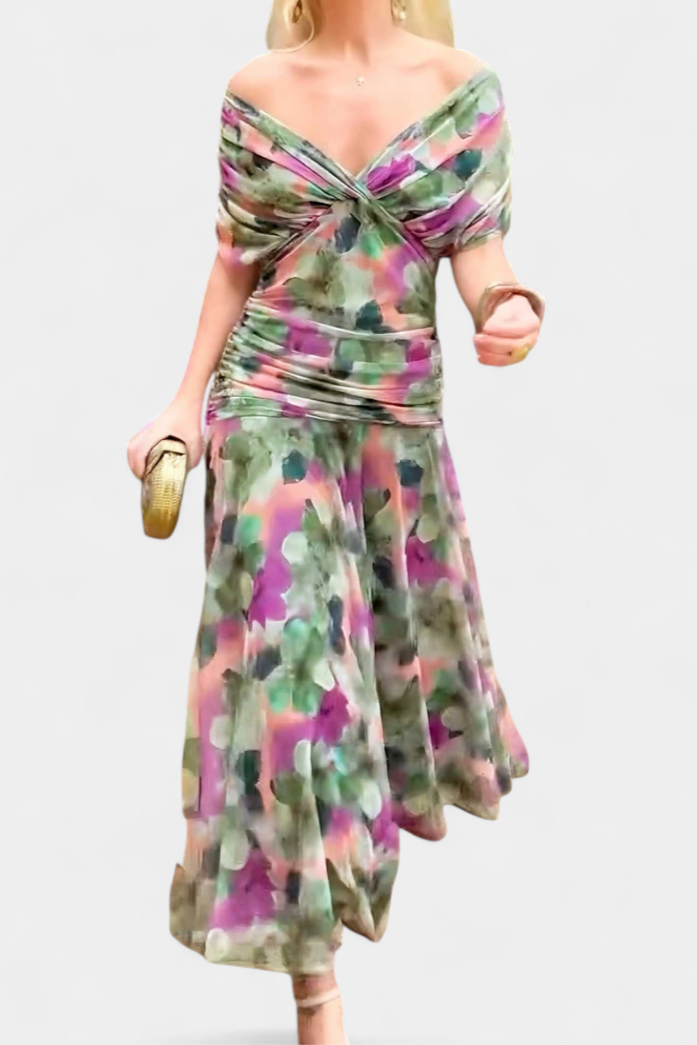 Giovanna | Elegante Maxi Abito Floreale per Occasioni Speciali 7