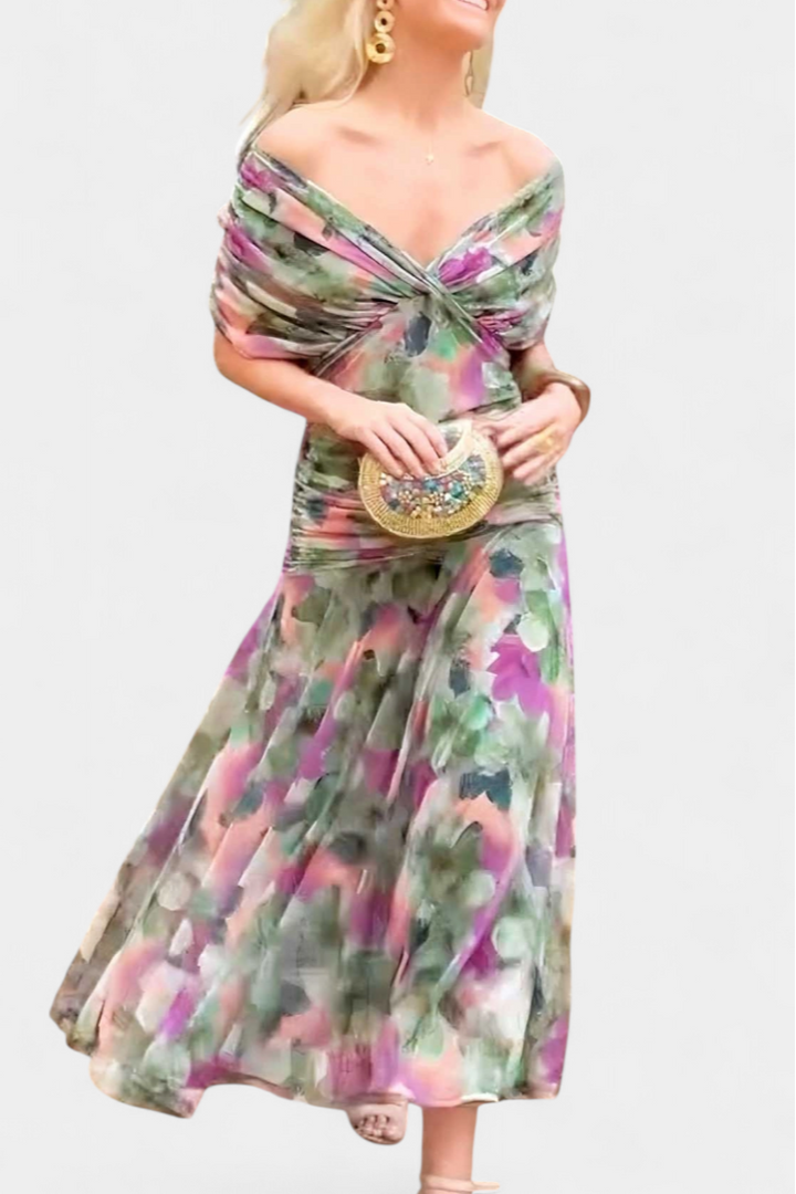 Giovanna | Elegante Maxi Abito Floreale per Occasioni Speciali 8