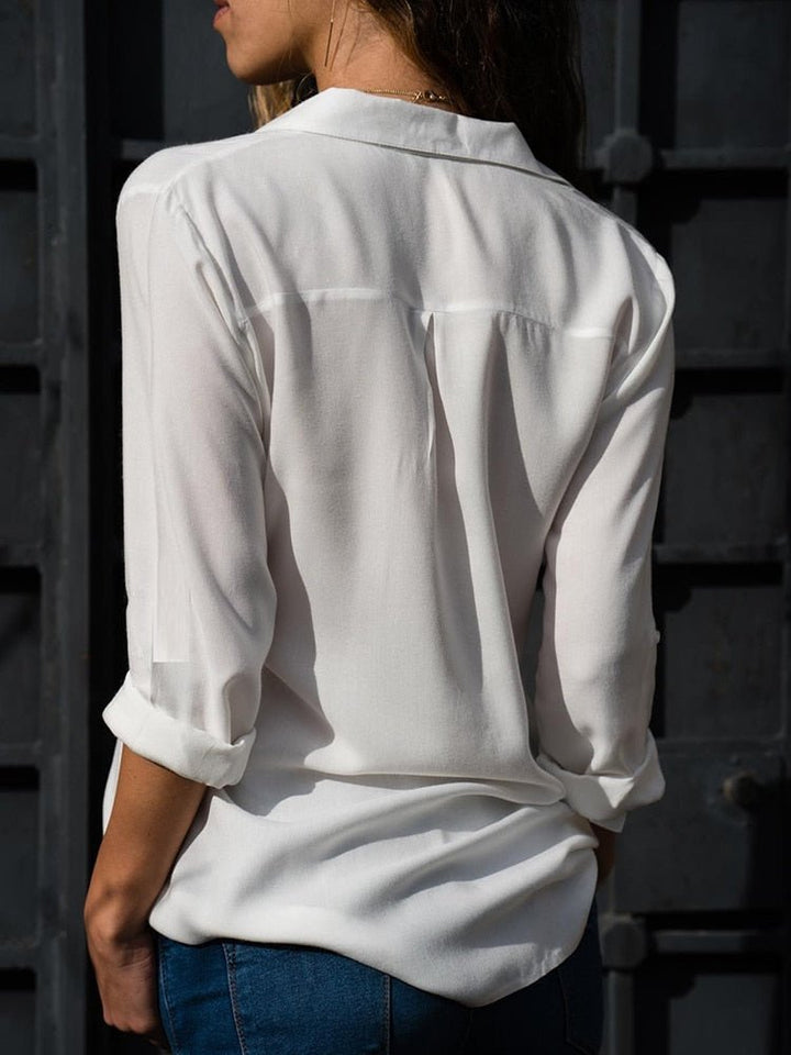 Giovanna | Elegante e Comoda Camicia a Maniche Lunghe in Cotone 8