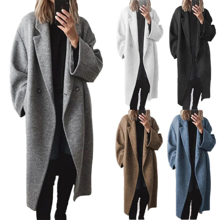 Giulia | Cappotto Donna Lungo – Elegante, Caldo & Versatile in Nero e Bianco 5